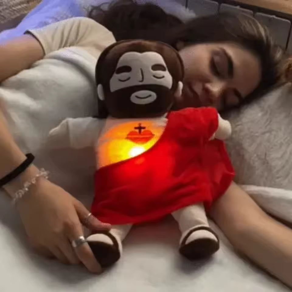 Little Light of Jesus plush - lifestyle view